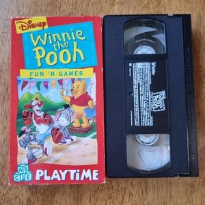 Winnie the Pooh Disney FUN 'N GAMES VHS Vintage